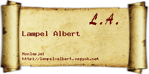 Lampel Albert névjegykártya